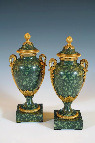H. Dasson, Pair of Cassolettes, France circa 1880 - Decorative Objects Style 