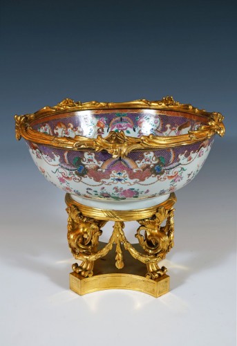 Compagnie des Indes coupe en porcelaine, Chine XVIIIe – France XIXe - Céramiques, Porcelaines Style 
