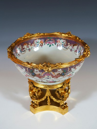 Céramiques, Porcelaines  - Compagnie des Indes coupe en porcelaine, Chine XVIIIe – France XIXe
