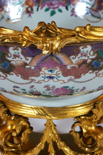 Compagnie des Indes coupe en porcelaine, Chine XVIIIe – France XIXe - Tobogan Antiques
