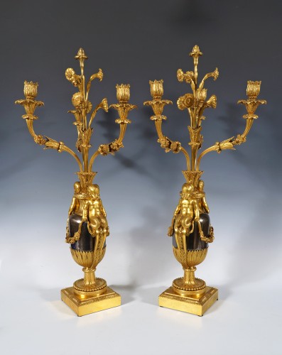 Maison Millet, Pair of “ Tritons” Candelabras, France Circa 1870 - 