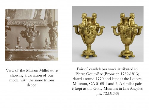 Antiquités - Maison Millet, Pair of “ Tritons” Candelabras, France Circa 1870