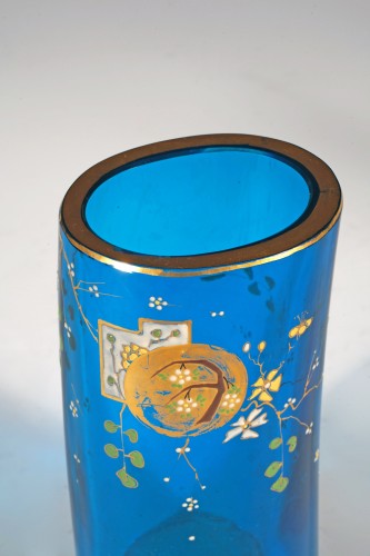19th century - Baccarat &amp; E. Rousseau, Pair of Vases « Clair de lune », France, Circa 1880