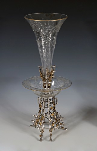 Christofle, “Japonisme” Soliflore Vase, France, Circa 1880 - 