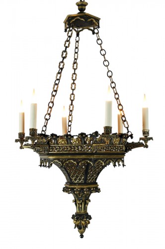 Neo-Gothic Chandelier, Franc, Circa 1870