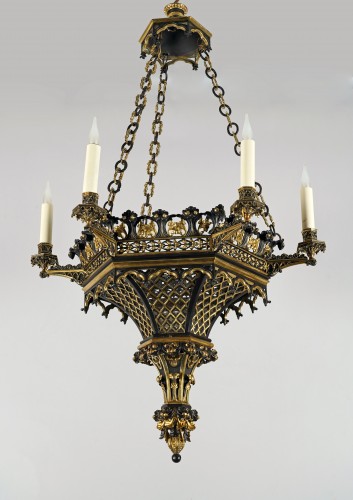Neo-Gothic Chandelier, Franc, Circa 1870 - 