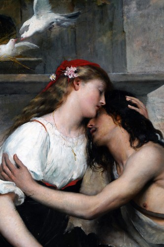 XIXe siècle - L’Amour contrarié, signé Lionel Royer et daté 1882 (?)