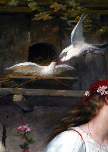 L’Amour contrarié, signé Lionel Royer et daté 1882 (?) - 