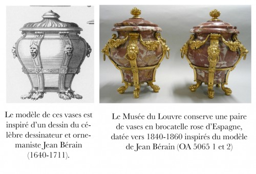 Antiquités - H. Dasson-  Pair of covered Vases  with Lions , France Circa 1880
