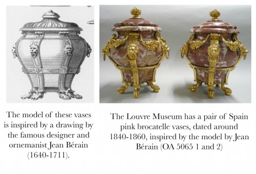 Antiquités - H. Dasson-  Pair of covered Vases  with Lions , France Circa 1880