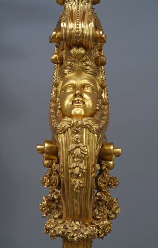 19th century - Pair of « Dolphins » Torcheres holders, France, Circa 1860