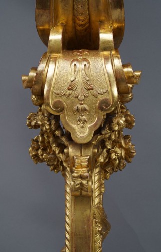 Napoléon III - Pair of « Dolphins » Torcheres holders, France, Circa 1860