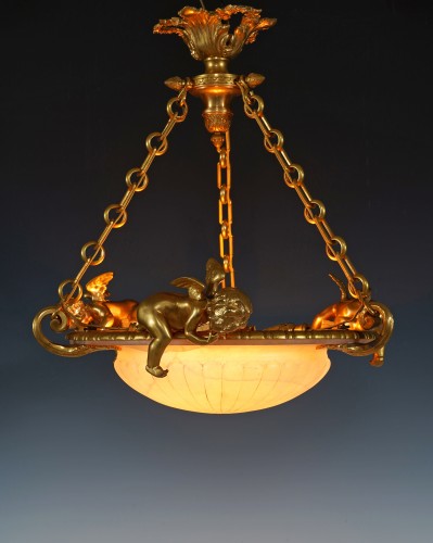 H. Beau, suspension « aux amours », France Circa 1890 - Tobogan Antiques