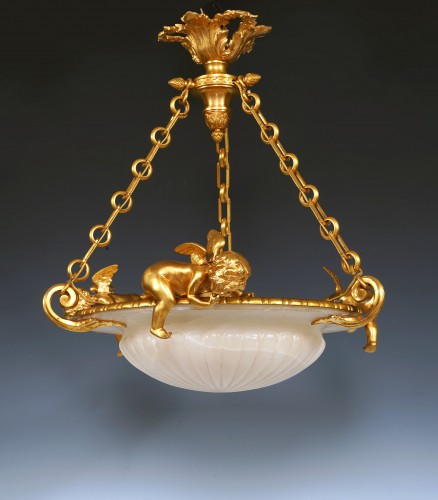 XIXe siècle - H. Beau, suspension « aux amours », France Circa 1890