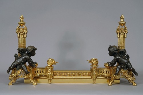 Raingo Frères - Paire de Chenets, France circa 1870 - Matériaux & Architecture Style Napoléon III