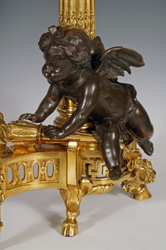 Napoléon III - Raingo Frères - Paire de Chenets, France circa 1870