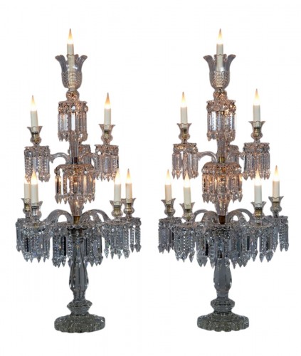 Baccarat - Pair of Crystal Candelabras, France circa 1870