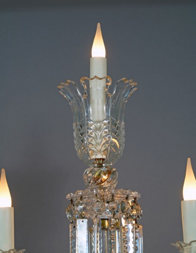 Antiquités - Baccarat - Pair of Crystal Candelabras, France circa 1870