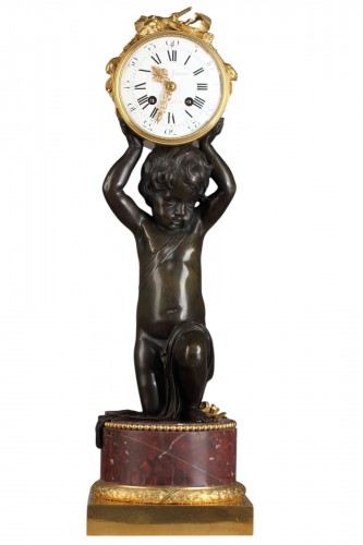 E. Hazart, Charming Clock, France, circa 1880