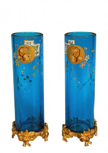 Baccarat et E. Rousseau - Paire de vases « Clair de lune », France Circa 1880