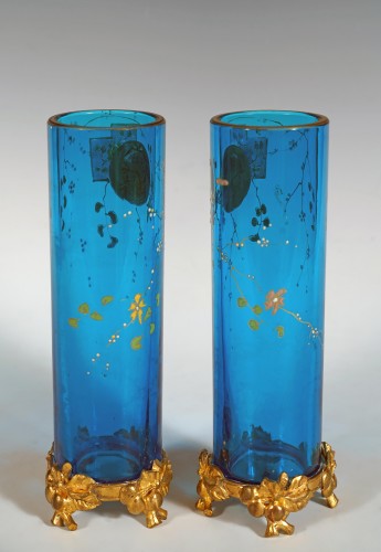Baccarat et E. Rousseau - Paire de vases « Clair de lune », France Circa 1880 - Tobogan Antiques