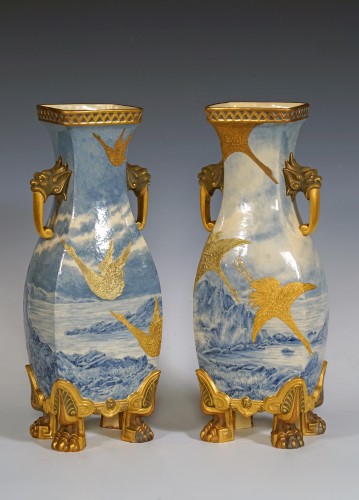 Royal Worcester - Pair of Japanese style Vases, England 1877 - 