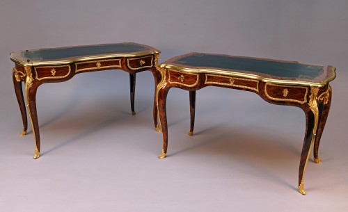 H.-L. Wassmus, paire de bureaux, France circa 1860 - Tobogan Antiques