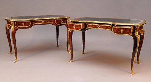 XIXe siècle - H.-L. Wassmus, paire de bureaux, France circa 1860