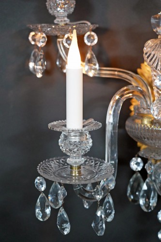 Antiquités - Baccarat, Set of four Crystal Wall-lights, France Circa 1950