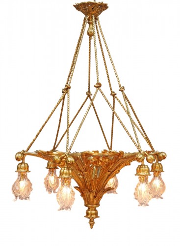 E. Soleau, - "Poppy" Chandelier, France circa 1900