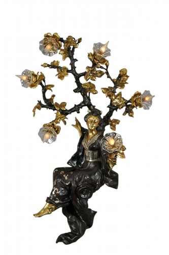 Raingo Frères - &quot;The Japanese&quot; Wall-Light, France circa 1860