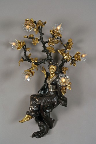 Raingo Frères - &quot;The Japanese&quot; Wall-Light, France circa 1860 - Lighting Style 