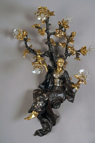 Lighting  - Raingo Frères - &quot;The Japanese&quot; Wall-Light, France circa 1860