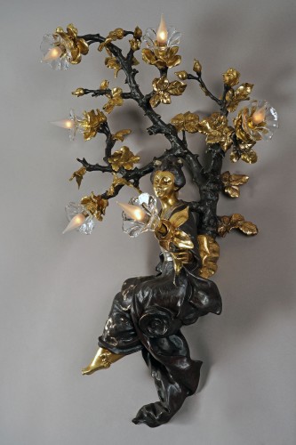 19th century - Raingo Frères - &quot;The Japanese&quot; Wall-Light, France circa 1860
