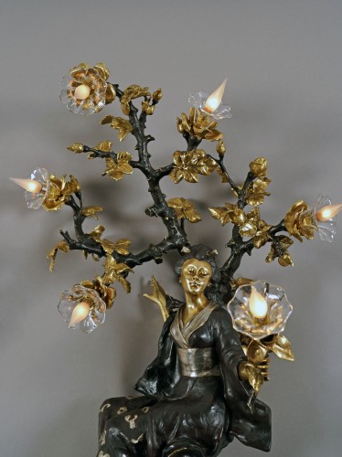  - Raingo Frères - &quot;The Japanese&quot; Wall-Light, France circa 1860