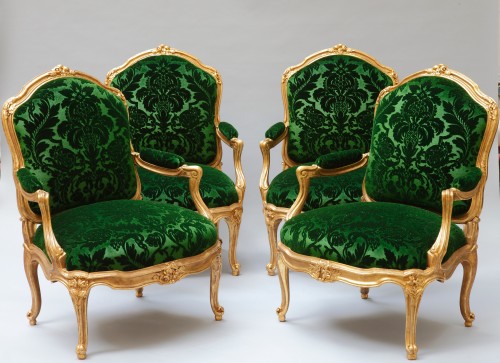 Set Of Four Armchairs “à Chassis&quot; After M.Gourdin, France, Circa 1880 - Seating Style 