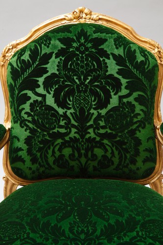  - Set Of Four Armchairs “à Chassis&quot; After M.Gourdin, France, Circa 1880