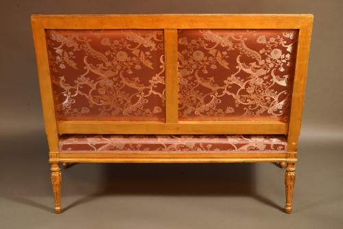 Seating  -  Louis XVI style Giltwood Sofa After a Model by G. Jacob, France Circa 1880