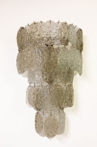 20th century - Gino Vistosi - Paire d&#039;appliques murales en cascade, Italie vers 1970