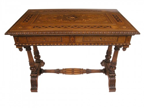 Cortina d’Ampezzo, Renaissance style Center Table, Italy circa 1890