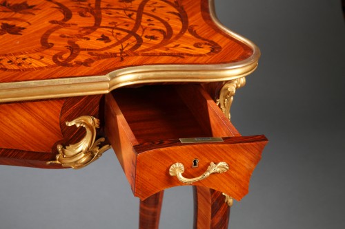 Antiquités - P. Soramni, Louis XV Style Table, France circa 1870