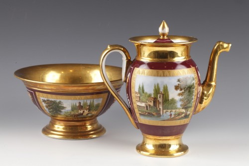 Porcelain & Faience  - Paris Porcelain Tea Set, France Circa 1880