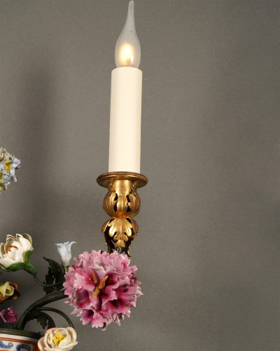 Antiquités - L'Escalier de Cristal - Pair of "Floral" Wall-Lights, France circa 1890