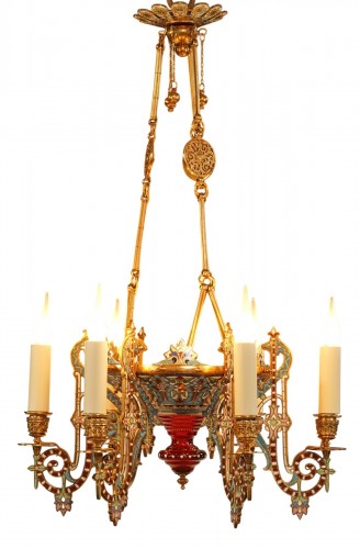 E. Cornu - Orientalist Chandelier, France circa 1870