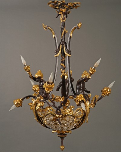 Lighting  - Boin-Masson - "Cupids" Chandelier, France circa 1880
