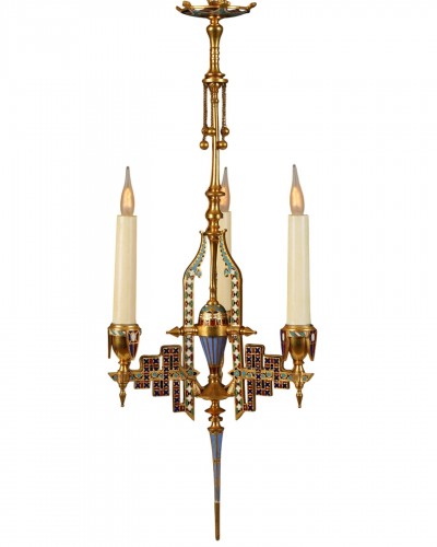 F. Barbedienne - Neo-Byzantine Chandelier, France circa 1880