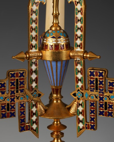  - F. Barbedienne - Neo-Byzantine Chandelier, France circa 1880