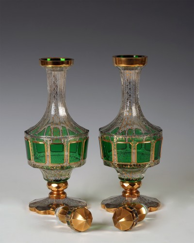 Moser Crystal Factory - Pair of Carafes, Bohemia circa 1890 - 