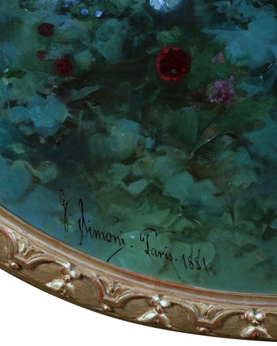 19th century - G. Simoni, Pair of paintings "Les Fêtes Galantes", Paris, 1881