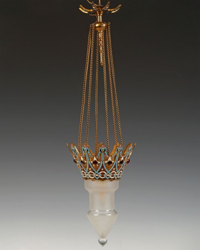 Luminaires Lustre - F. Barbedienne - Lustre Orientaliste, France circa 1880